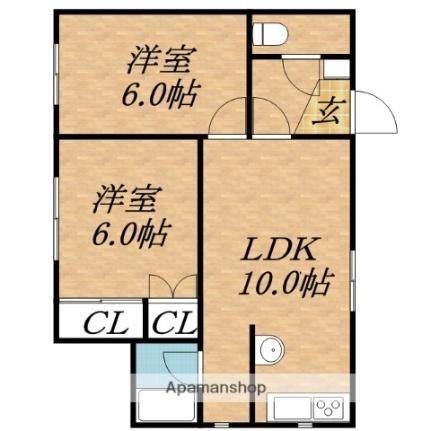 ハイツ新琴似 2階 2LDK 賃貸物件詳細