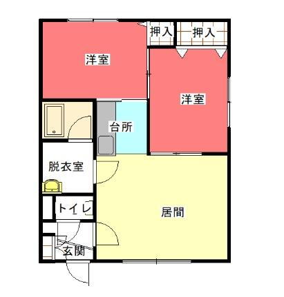 北海道旭川市永山七条5丁目 南永山駅 2LDK アパート 賃貸物件詳細