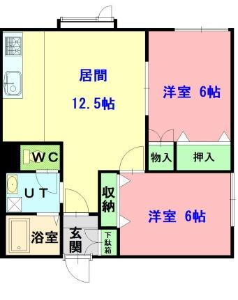 北海道旭川市永山五条3丁目 南永山駅 2LDK アパート 賃貸物件詳細