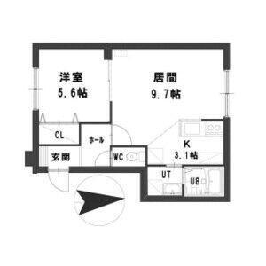 グランメールアンザイ 4階 1LDK 賃貸物件詳細