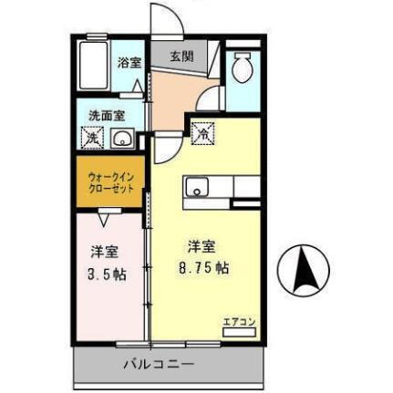 ヴィラ・ベルク 3階 1DK 賃貸物件詳細