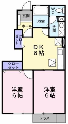 エンブレム・タウンＡ 1階 2DK 賃貸物件詳細