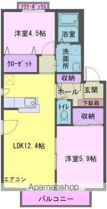 岩手県北上市黒沢尻3丁目 北上駅 2LDK アパート 賃貸物件詳細
