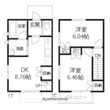 メゾンエイト 1階 2DK 賃貸物件詳細