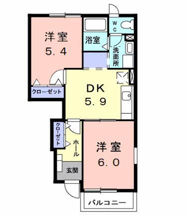 宮城県仙台市宮城野区岩切字観音前 岩切駅 2DK アパート 賃貸物件詳細