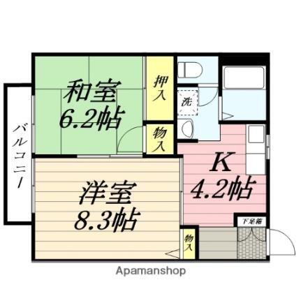宮城県仙台市若林区上飯田1丁目 長町駅 2K アパート 賃貸物件詳細