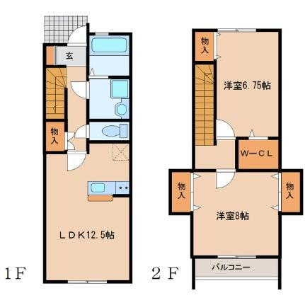 アムールＩ 1階 2LDK 賃貸物件詳細