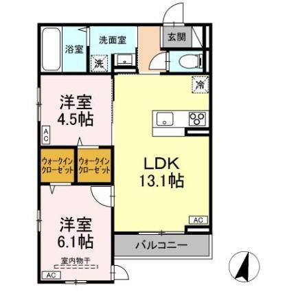 ＤーＲＯＯＭ遠見塚ＩＩＩ 3階 2LDK 賃貸物件詳細