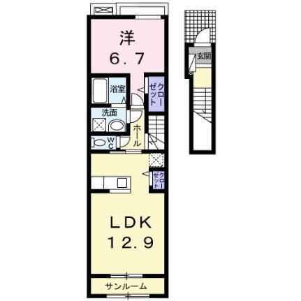 プリマベーラ 2階 1LDK 賃貸物件詳細