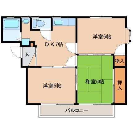 宮城県多賀城市八幡2丁目 多賀城駅 3DK アパート 賃貸物件詳細