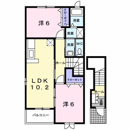 シュトラーセ羽入 2階 2LDK 賃貸物件詳細