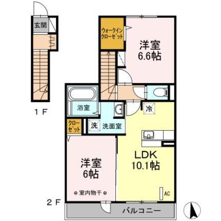 福島県郡山市富久山町久保田字南田 郡山駅 2LDK アパート 賃貸物件詳細