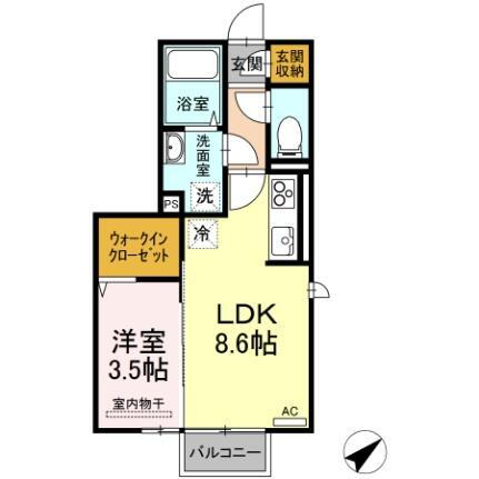 ブライトホープ　Ｂ 2階 1LDK 賃貸物件詳細