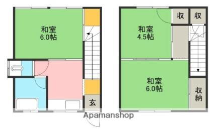 歌川アパート 2階 3DK 賃貸物件詳細