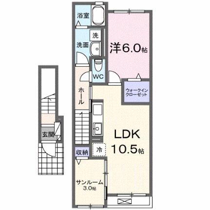 ルミエール　Ｉ 2階 1LDK 賃貸物件詳細