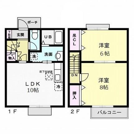 グランドールきぬの里 2階 2LDK 賃貸物件詳細
