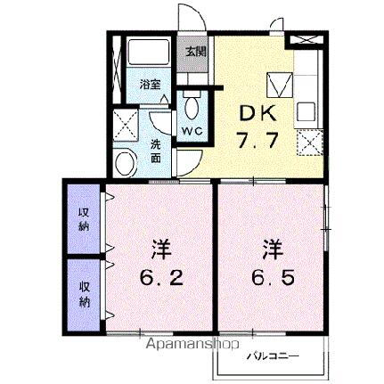 栃木県真岡市東光寺1丁目 真岡駅 2DK アパート 賃貸物件詳細