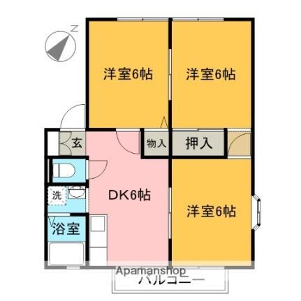 パナサクラ 1階 3DK 賃貸物件詳細