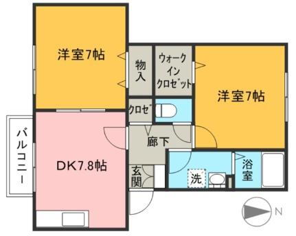 リッシュ・エソール 1階 2DK 賃貸物件詳細
