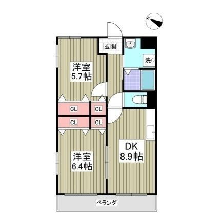 千葉県船橋市馬込町 馬込沢駅 2DK マンション 賃貸物件詳細