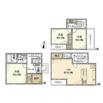 神奈川県川崎市中原区上平間 平間駅 3LDK 一戸建て 賃貸物件詳細