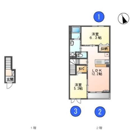 グランシード壱番館 2階 2LDK 賃貸物件詳細