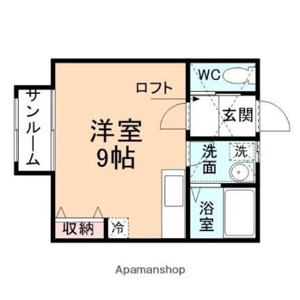 富山県富山市綾田町1丁目 新庄田中駅 ワンルーム アパート 賃貸物件詳細