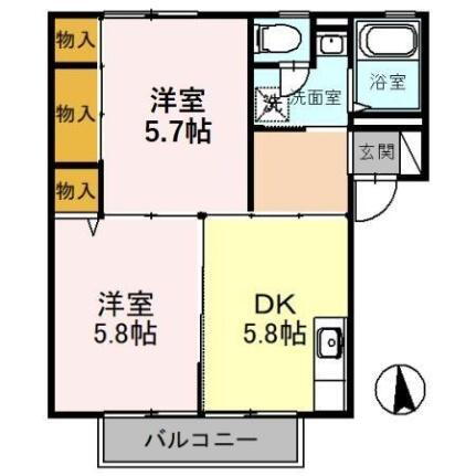 石川県金沢市諸江町中丁 磯部駅 2K アパート 賃貸物件詳細