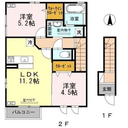 石川県野々市市野代3丁目 野々市駅 2LDK アパート 賃貸物件詳細