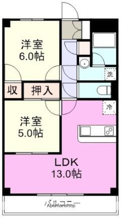 コンフォートＫＯＢＡＲＩ 3階 2LDK 賃貸物件詳細