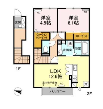 静岡県三島市谷田 三島二日町駅 2LDK アパート 賃貸物件詳細
