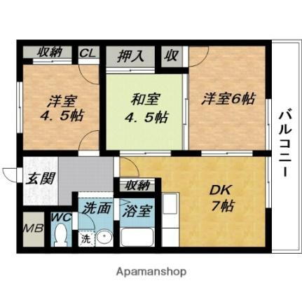 ロイヤルヨークヴィレッジＩ 3階 3DK 賃貸物件詳細