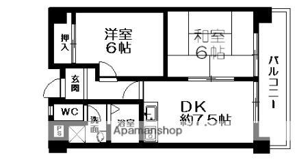滋賀県野洲市三上 野洲駅 2DK マンション 賃貸物件詳細