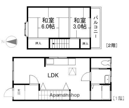 滋賀県大津市際川3丁目 滋賀里駅 2LDK 一戸建て 賃貸物件詳細