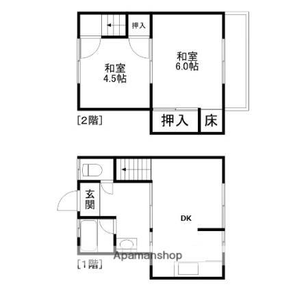 滋賀県近江八幡市中村町 近江八幡駅 2DK 一戸建て 賃貸物件詳細