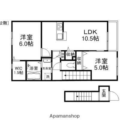 滋賀県野洲市小篠原 野洲駅 2LDK アパート 賃貸物件詳細