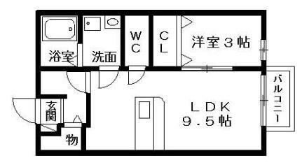 滋賀県草津市野村8丁目 草津駅 1LDK アパート 賃貸物件詳細
