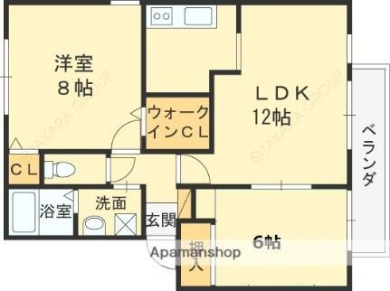 大阪府高槻市唐崎中1丁目 高槻市駅 2LDK アパート 賃貸物件詳細