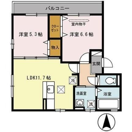 メゾン　ボヌール 1階 2LDK 賃貸物件詳細