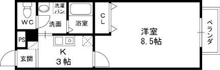 アムール　Ｇフォレスト 1階 1K 賃貸物件詳細