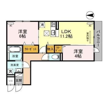 大阪府八尾市弓削町南２丁目 志紀駅 2LDK アパート 賃貸物件詳細