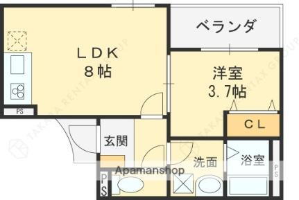 大阪府東大阪市友井2丁目 弥刀駅 1LDK アパート 賃貸物件詳細