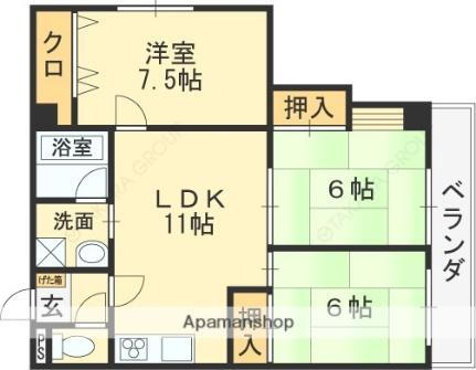 大阪府柏原市国分市場2丁目 河内国分駅 3LDK マンション 賃貸物件詳細