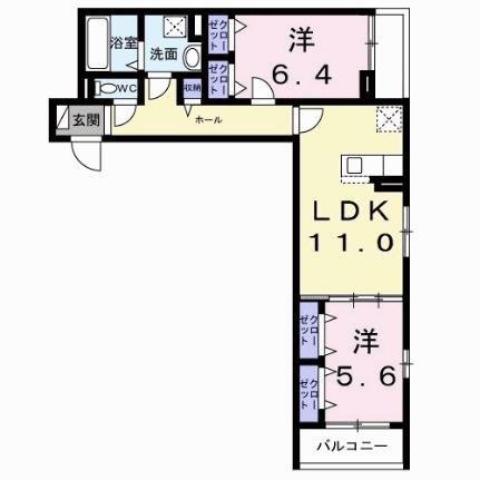 大阪府八尾市八尾木2丁目 恩智駅 2LDK アパート 賃貸物件詳細