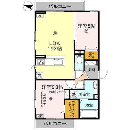 クレマチス 3階 2LDK 賃貸物件詳細