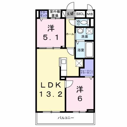 沢良宜浜３丁目アパート 2階 2LDK 賃貸物件詳細