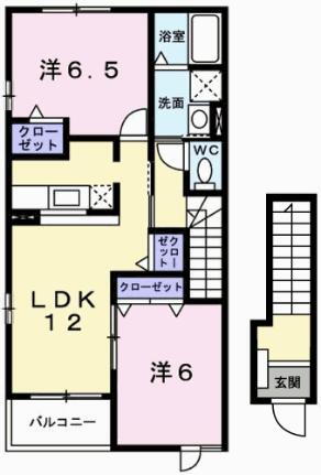 兵庫県姫路市勝原区下太田 網干駅 2LDK アパート 賃貸物件詳細