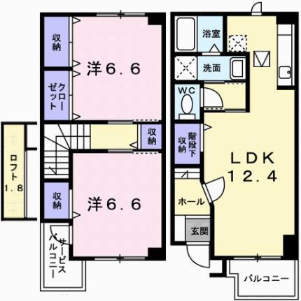 サニーハートＡ 1階 2LDK 賃貸物件詳細