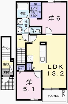 兵庫県姫路市飯田2丁目 亀山駅 2LDK アパート 賃貸物件詳細