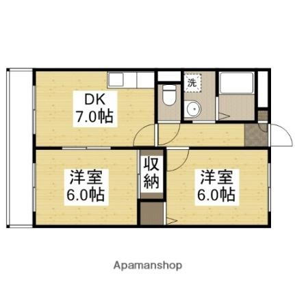 シャトーベルソ 1階 2DK 賃貸物件詳細